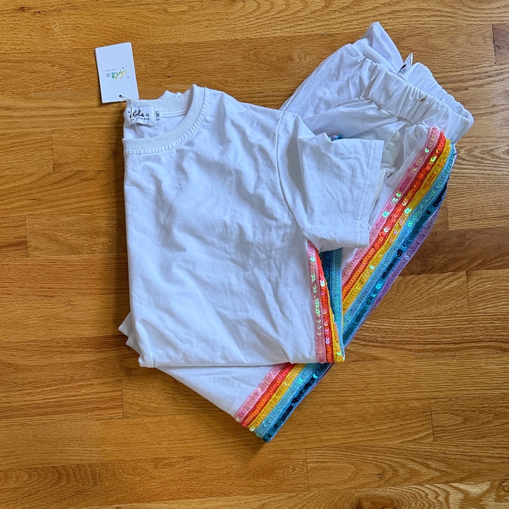 Lola + The Boys Crisp White suit set